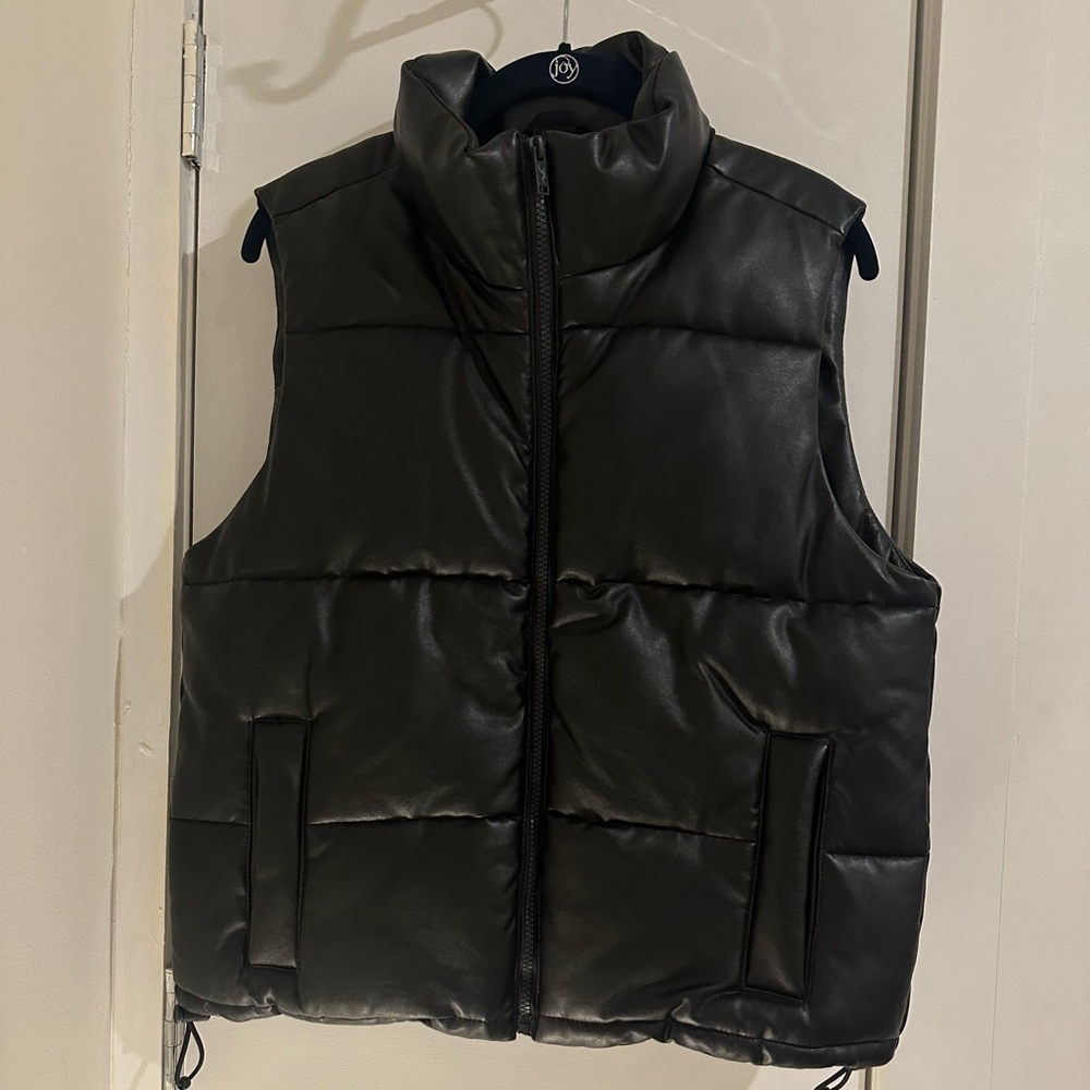 Hollister Black Leather Vest